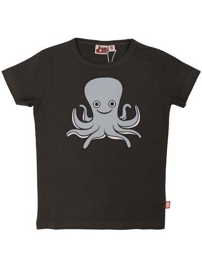 Børne T-shirt med blæksprutte