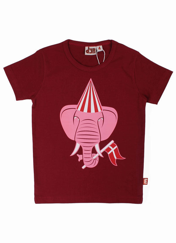 T-shirt til børn med fødselsdag elefant
