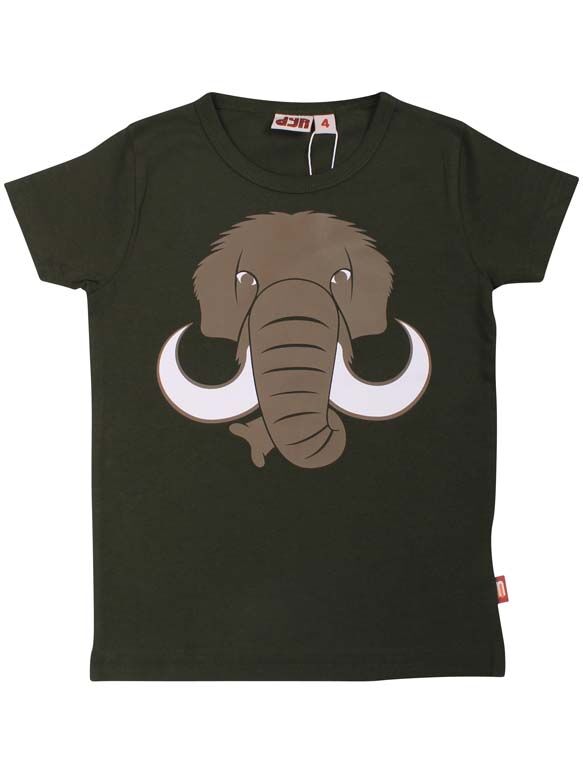 T-shirt med mammut til børn