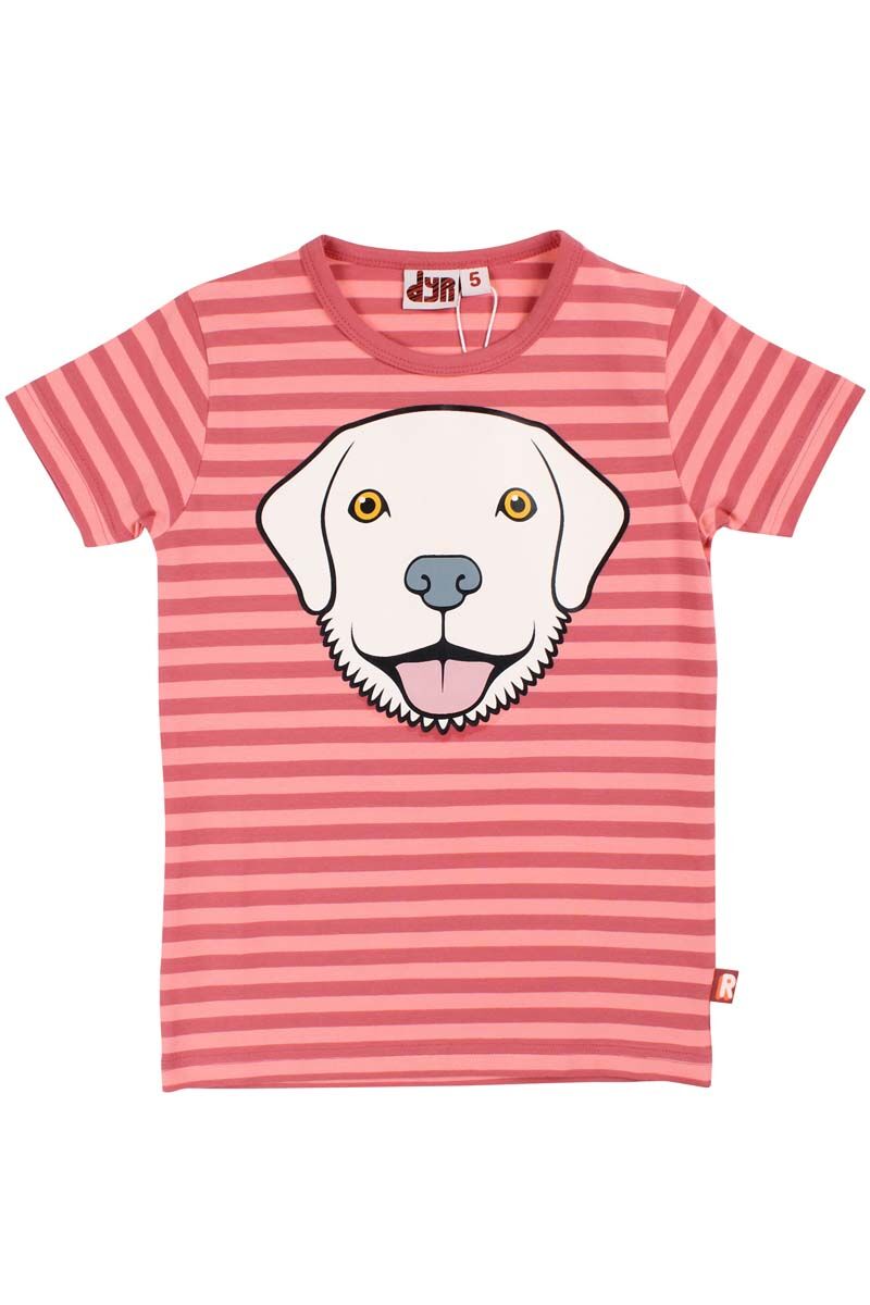 Dyrgrowl Tee AOP/STRIB Warm Rose/Coral RETRIEVER