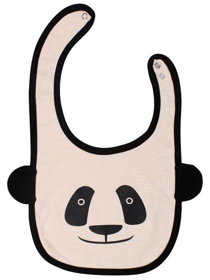 Baby Bib Black/Offwhite PANDA