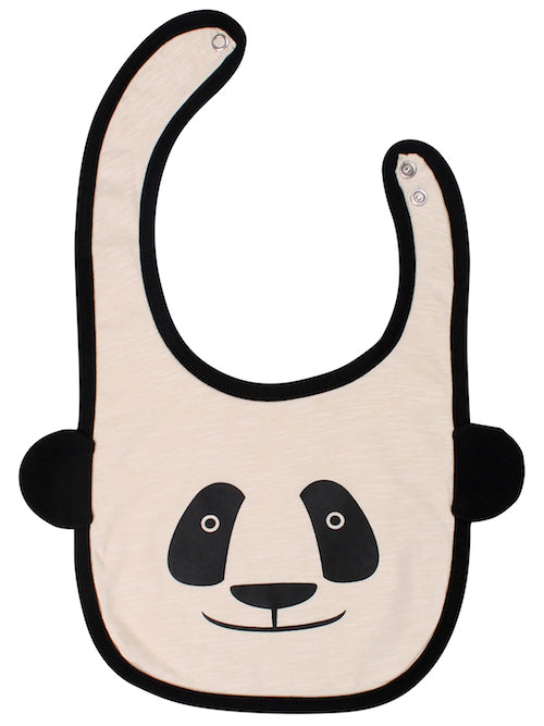 Baby Bib Black/Putty PANDA