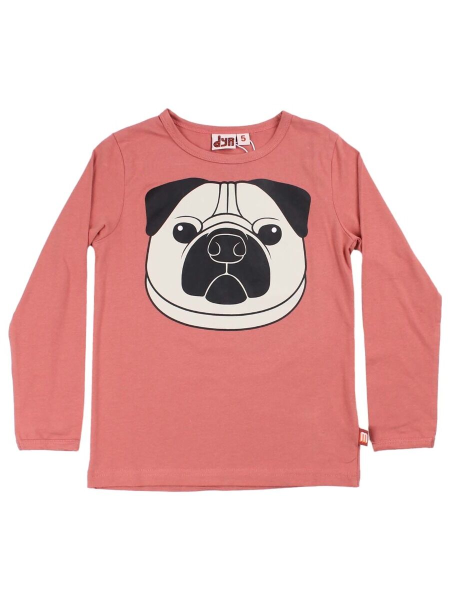 Bluse med Mops hund