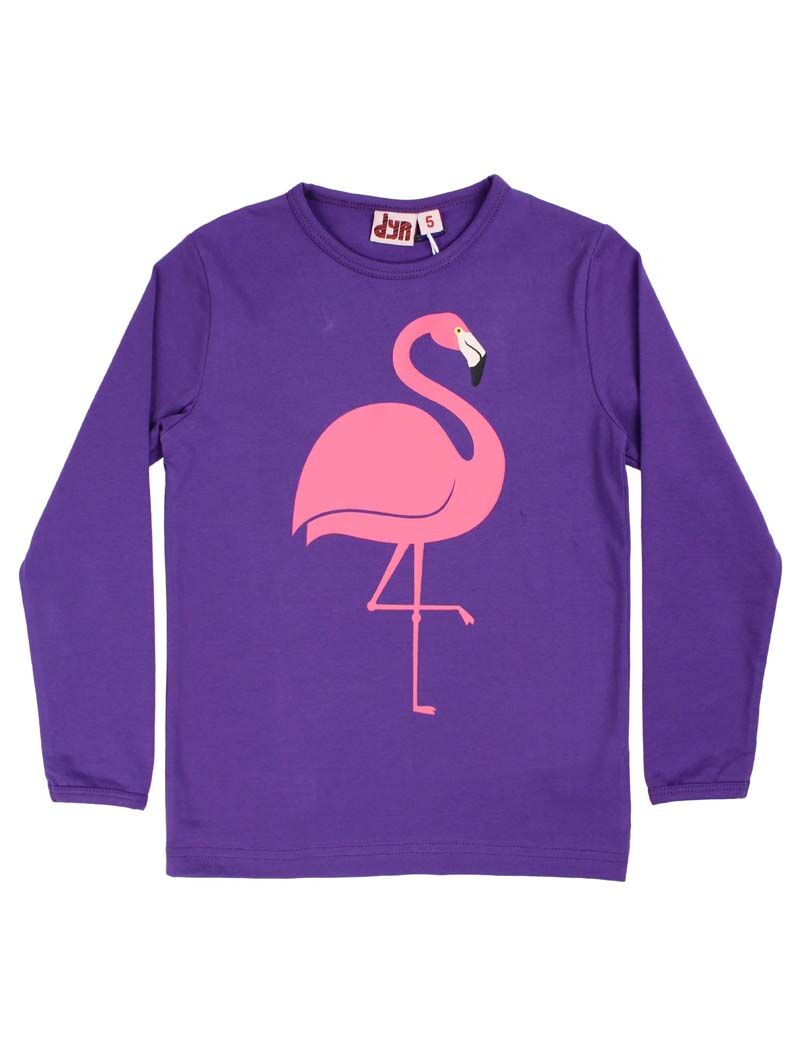 Bluse med Flamingo