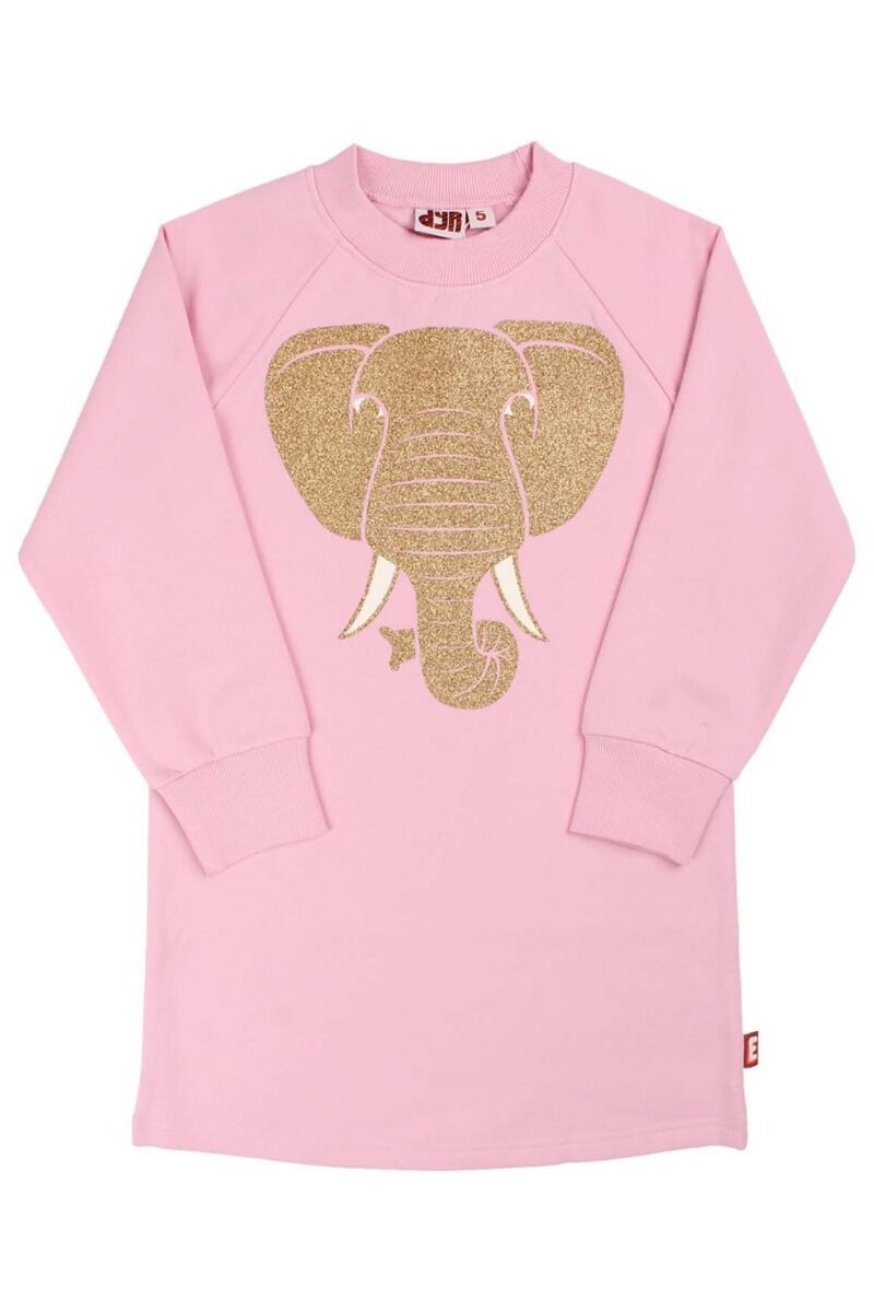 Dyrfurry Sweat Dress Pastel Pink ELEFANT