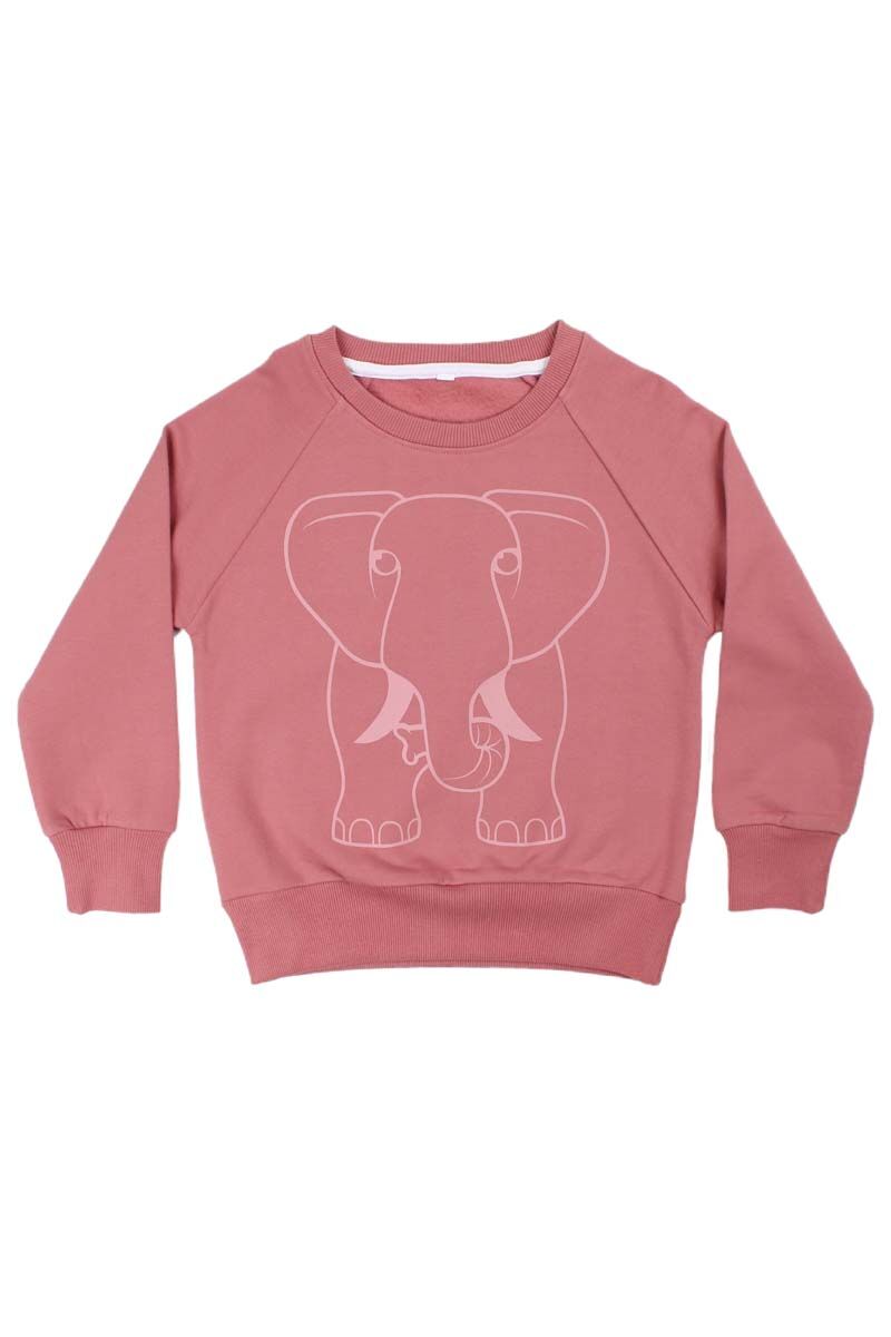 Sweater til børn med elefant