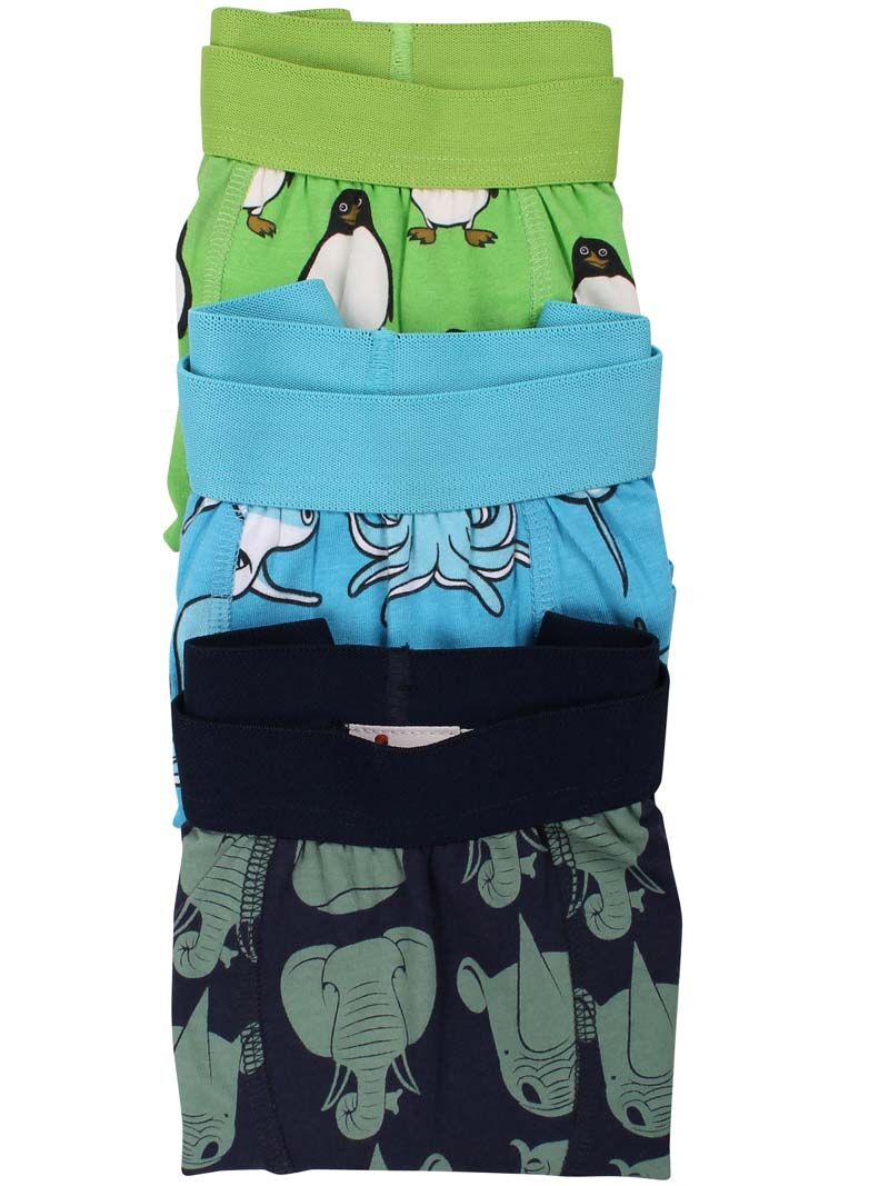 Dyrunderpants 3-pack TYKHUDER/PINGVINER/MARINELIV