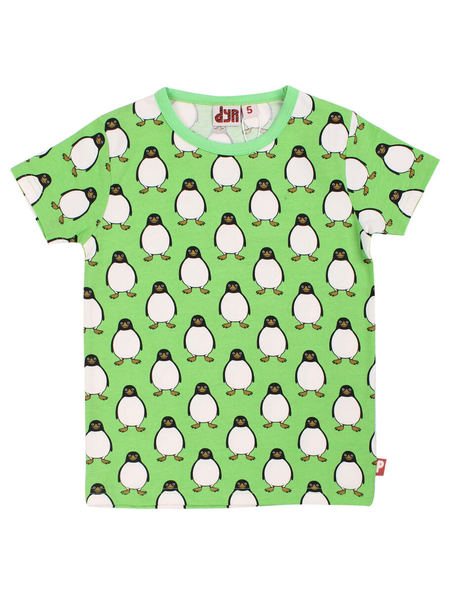 Dyrgrowl Tee AOP/STRIB Bright Green PINGVINER