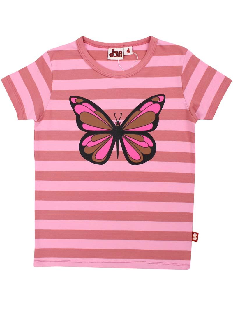 T-shirt til børn med sommerfugl