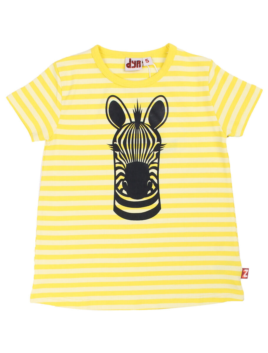 Dyrwildlife Tee AOP/STRIB Bright Yellow/Pale Yellow ZEBRA