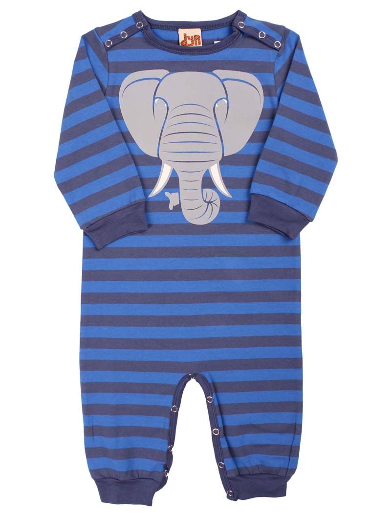 Dyrtweet Suit AOP/Strib Grey Marine/Royal Blue ELEFANT