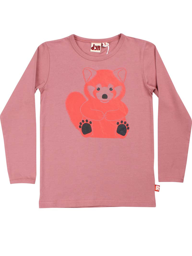 bluse med rød panda