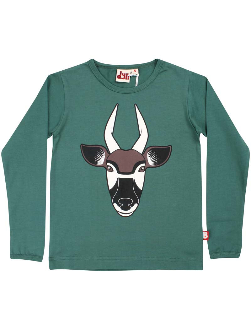 Lækker langærmet bluse til børn med print af antilope fra Dyr Cph