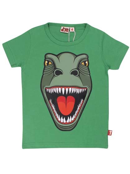 Sej t-shirt til børn med print af t-rex