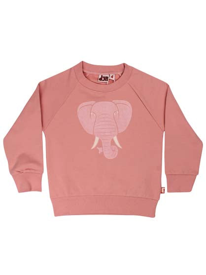 Skøn sweatshirt til børn med print af sød elefant
