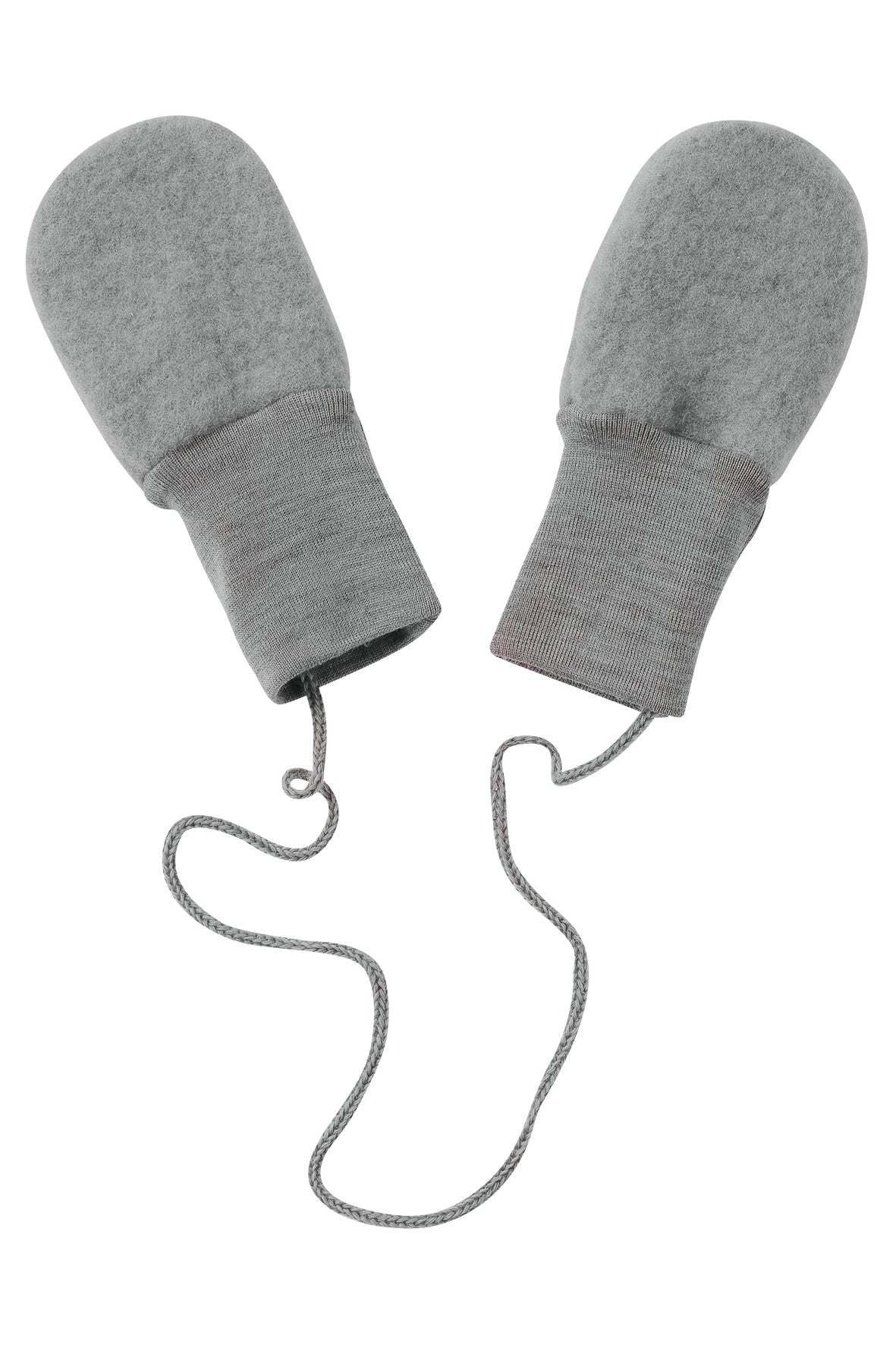 Engel Wool Natur Baby Mittens Light Grey Melange