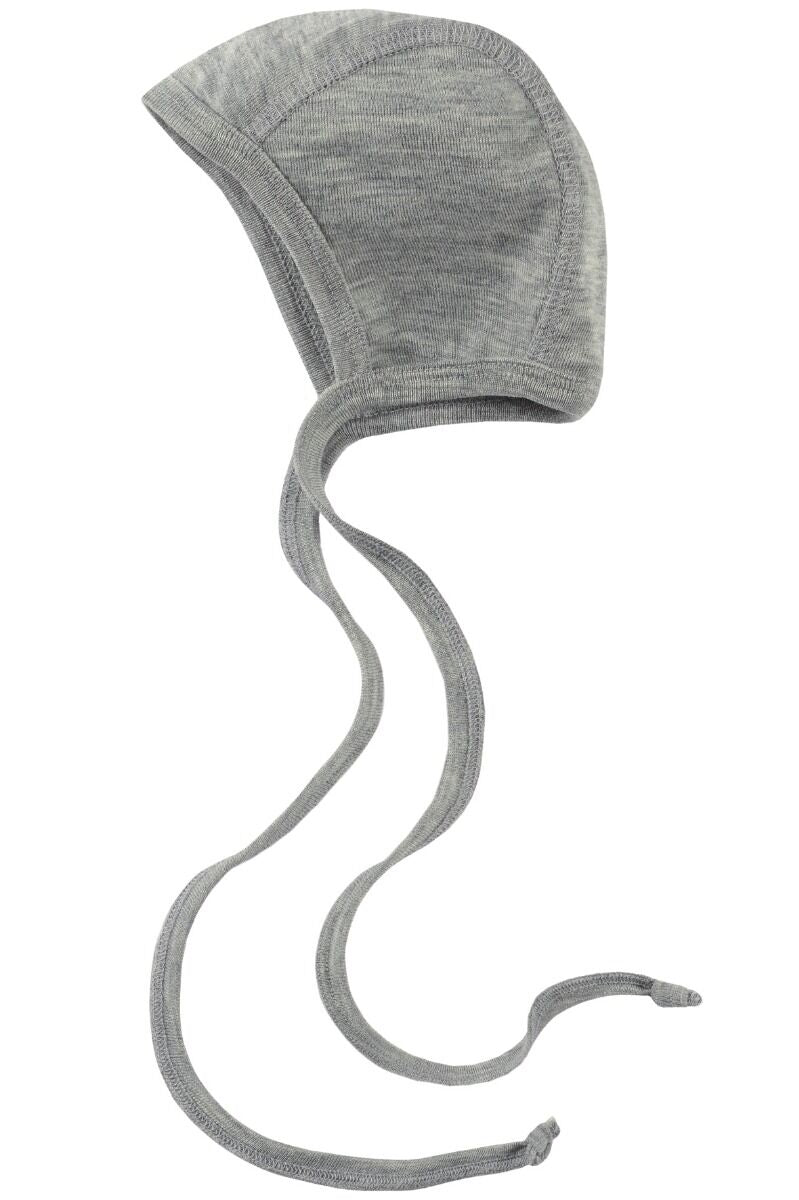 Engel Wool Natur Baby Bonnet GOTS Lt Grey Melange