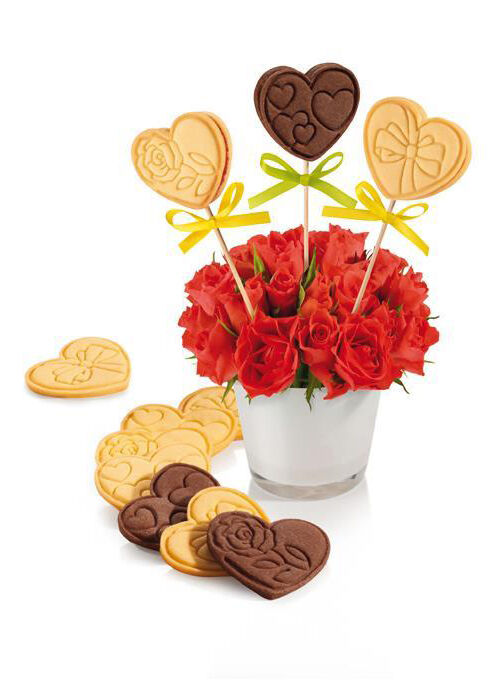 Tescoma Cookie Cutter with Stamp 3 PCS Hearts