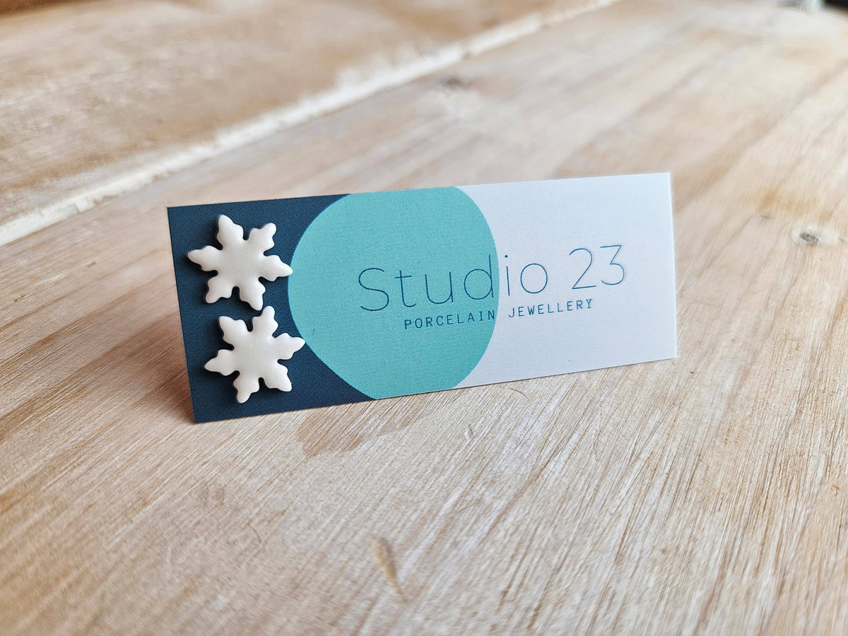 Studio 23 Stud Snowflake Earring Pair Red