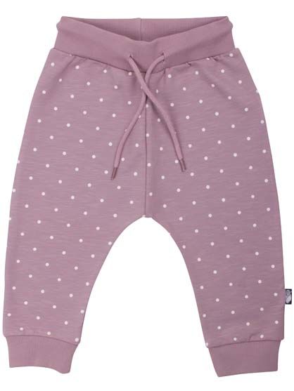 ORGANIC - Daneboeg pants Warm Clay/ Offwhite DOTS