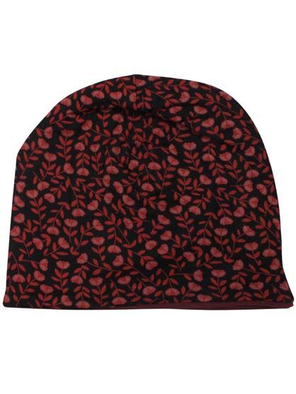 ORGANIC - Daneloeg Beanie Black Fleurie/dark bdx