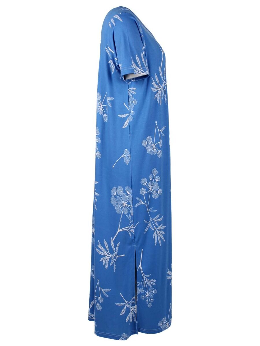 ORGANIC - Danecasilda dress Blue/Offwhite HEMLOCK