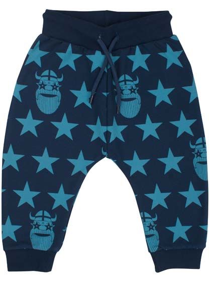 ORGANIC - Daneboeg Pants Deep Ocean Starstruck