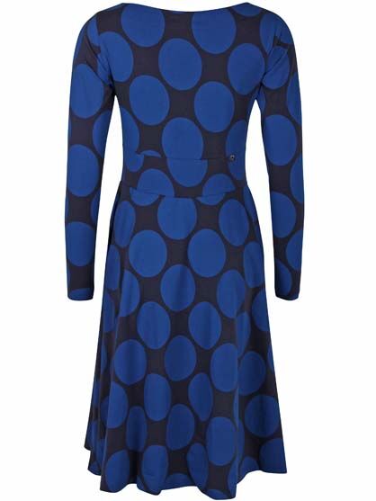 ORGANIC - Danesigrid Viscose Dress Dk Navy/Indigo MEGADOT