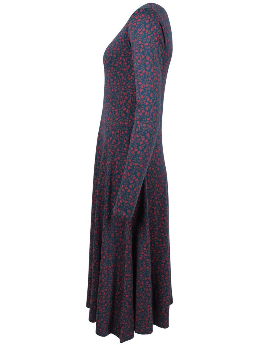 ORGANIC - Danesigrid Viscose Dress Stone Blue FLEURIE