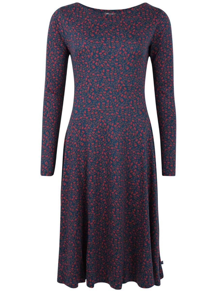 ORGANIC - Danesigrid Viscose Dress Stone Blue FLEURIE