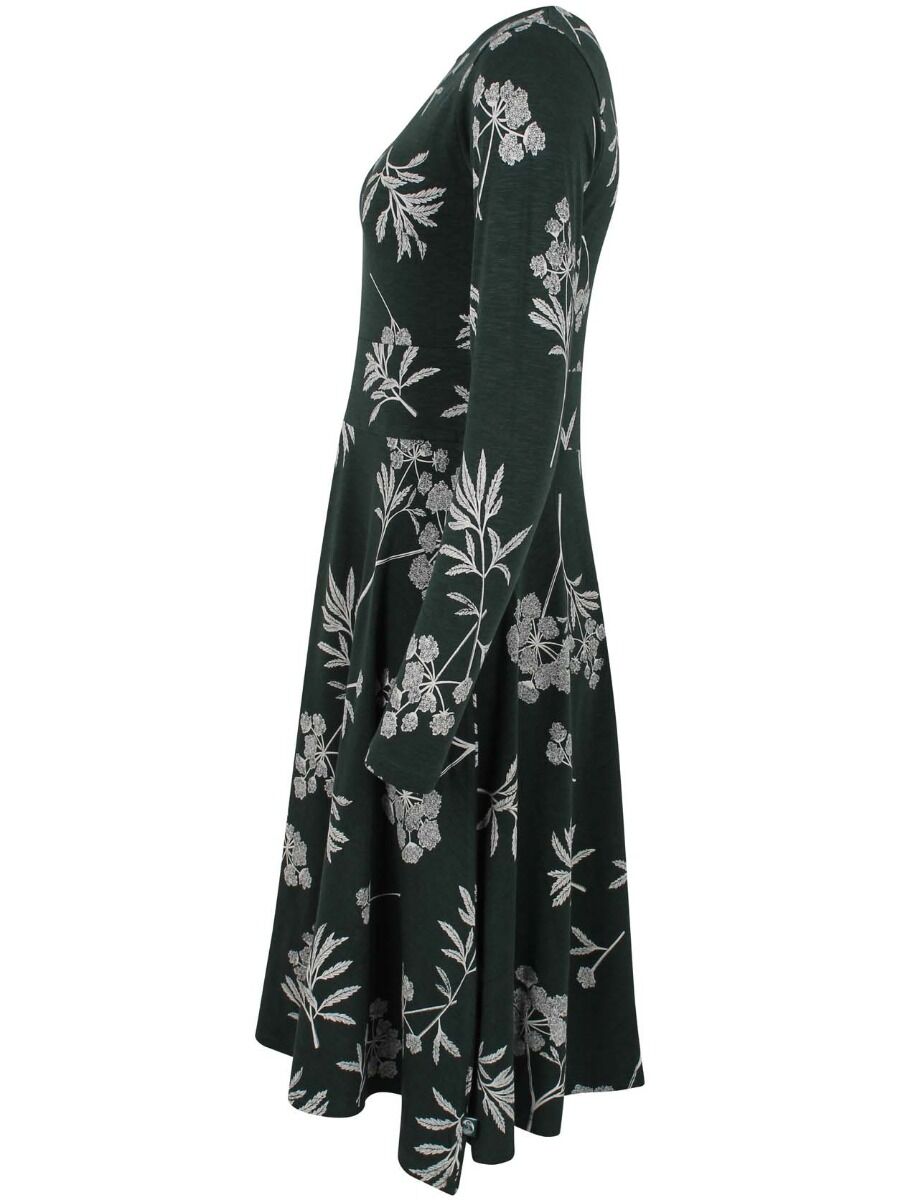 ORGANIC - Danesigrid Viscose Dress Black green HEMLOCK