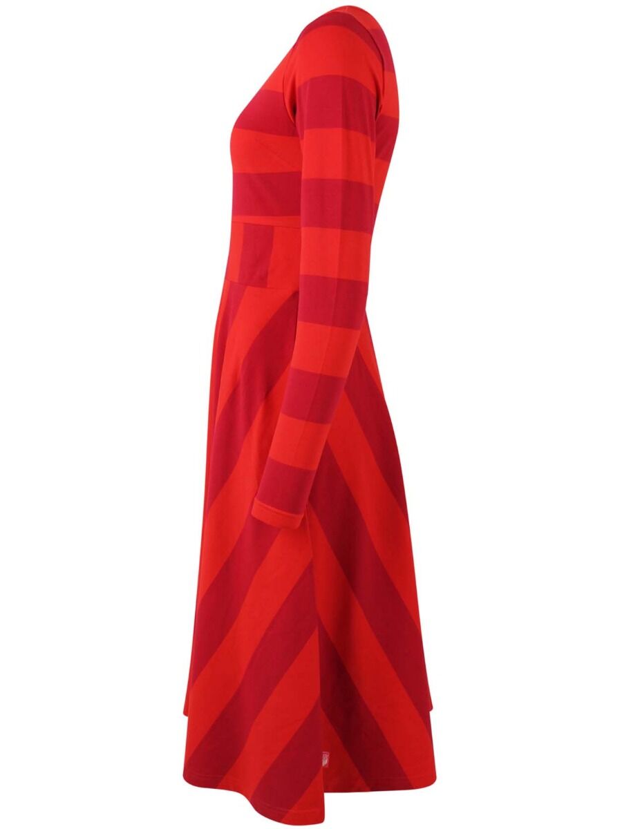 ORGANIC - Danesigrid Viscose Dress Xmas red/Burnt red