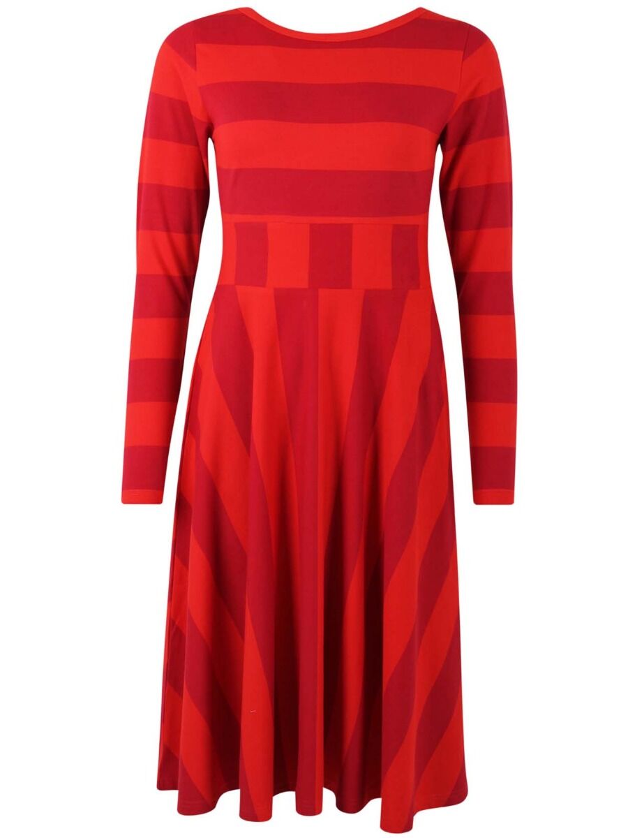 ORGANIC - Danesigrid Viscose Dress Xmas red/Burnt red