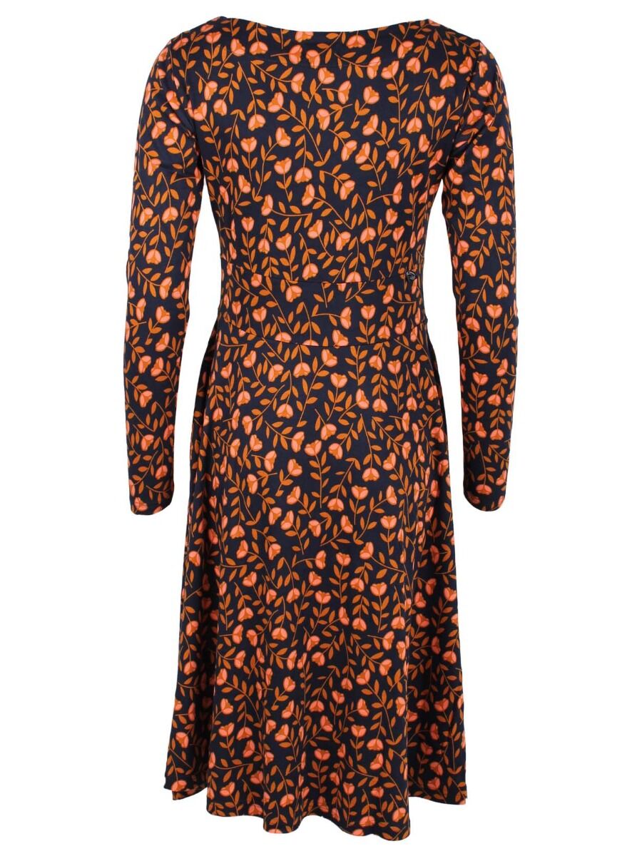 ORGANIC - Danesigrid Viscose Dress Navy/Occer FLEURIE