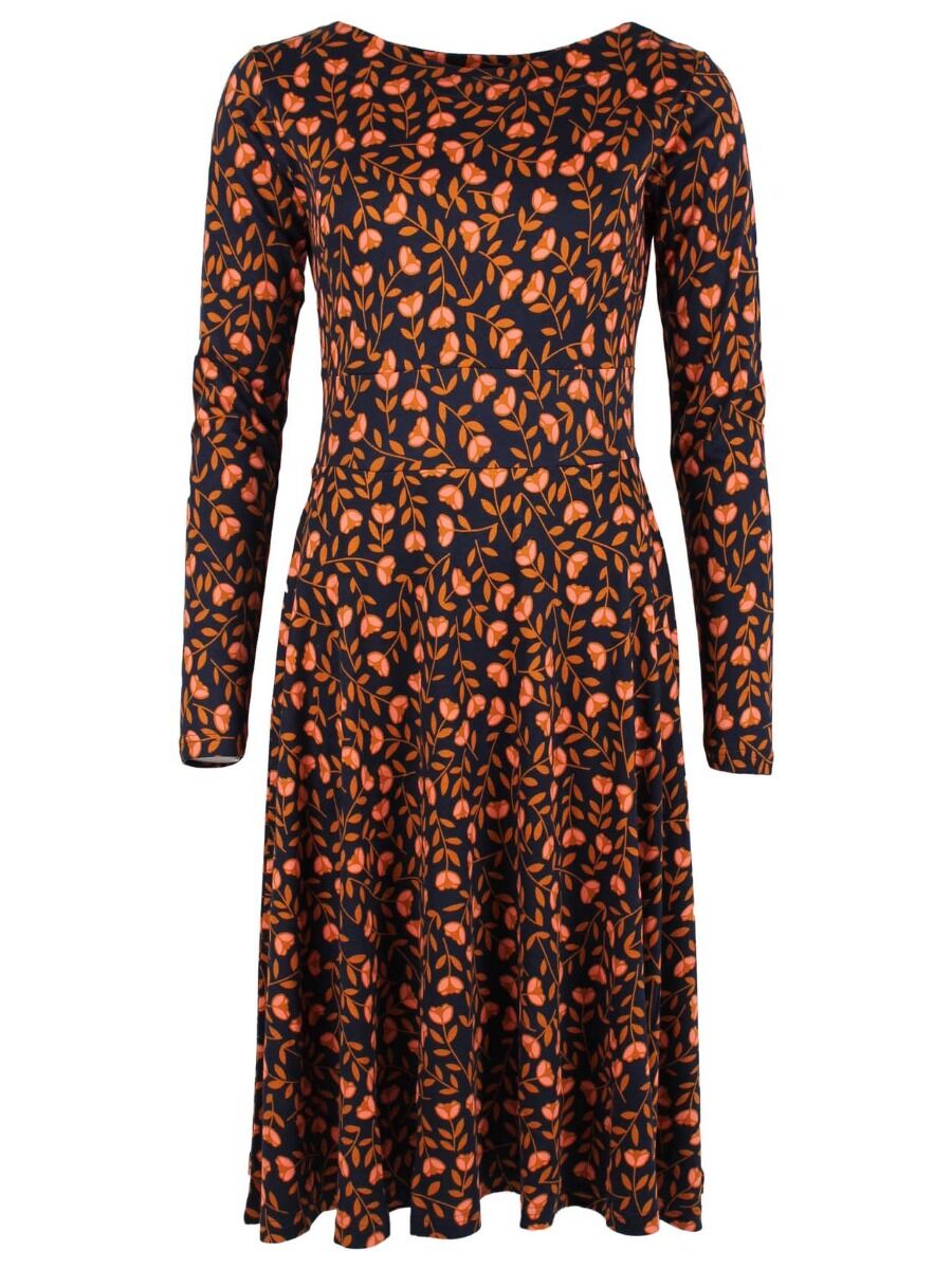 ORGANIC - Danesigrid Viscose Dress Navy/Occer FLEURIE