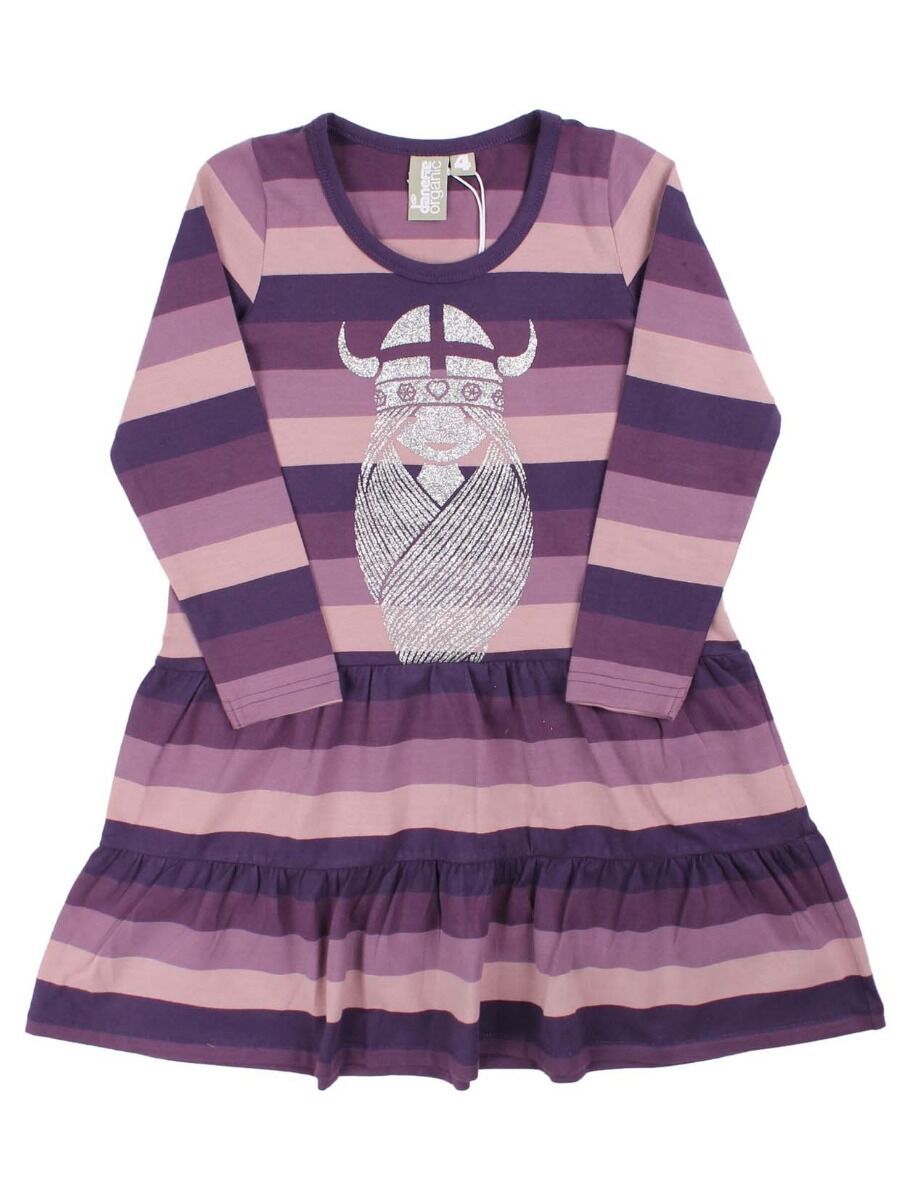 Organic - Danemiva Dress Eggplant FREJA (Glitter)