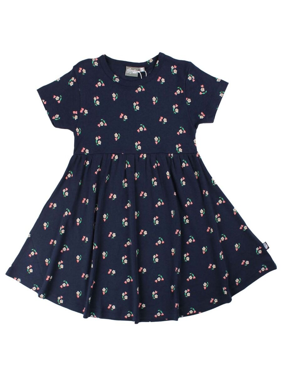 ORGANIC - Danelollipop Dress Navy MINIFLOWER