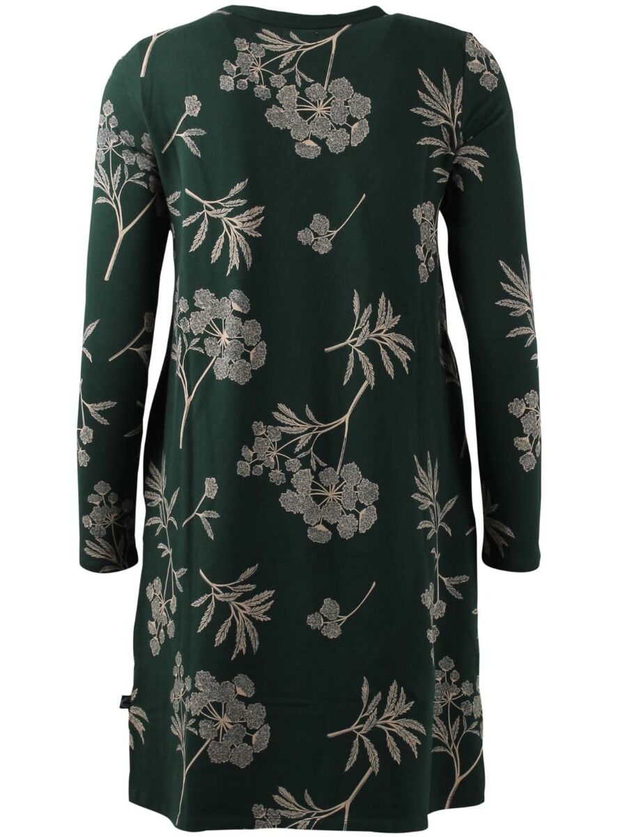 ORGANIC - Vibeke Dress Black green HEMLOCK