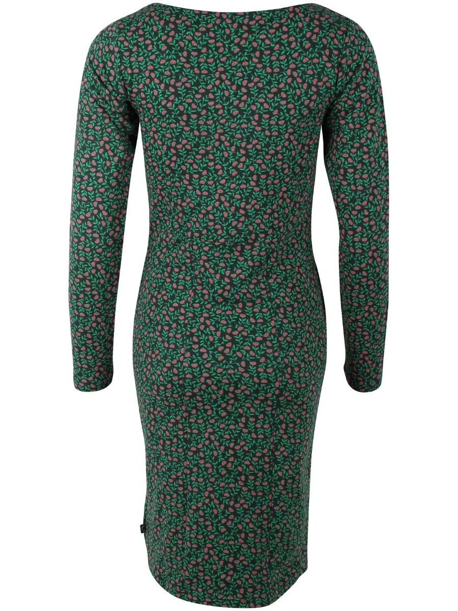 ORGANIC - Maiken Dress Black/green FLEURIE