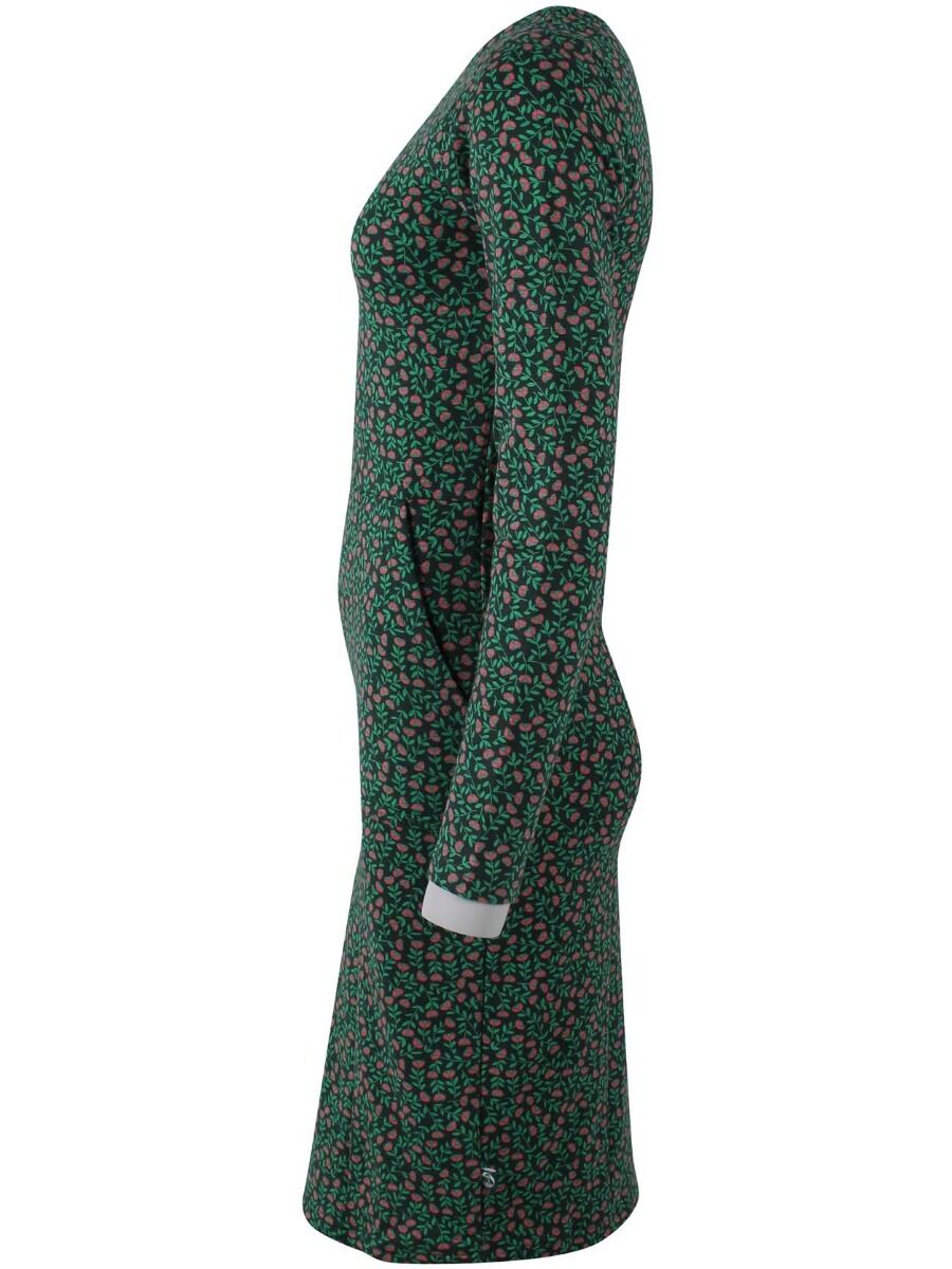 ORGANIC - Maiken Dress Black/green FLEURIE