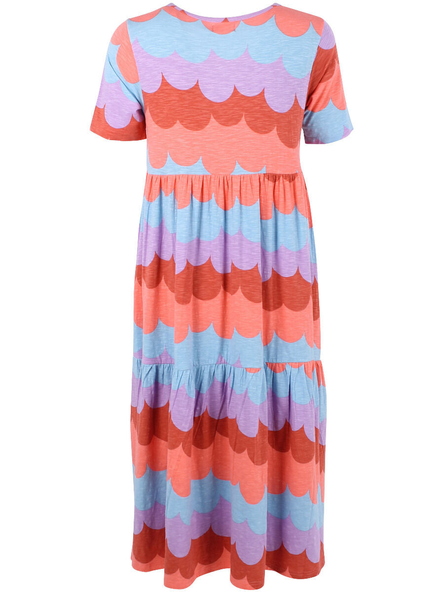 ORGANIC - Danemarkise Slub Jersey Dress Warm Rose/Coral PUFFY CLOUDS