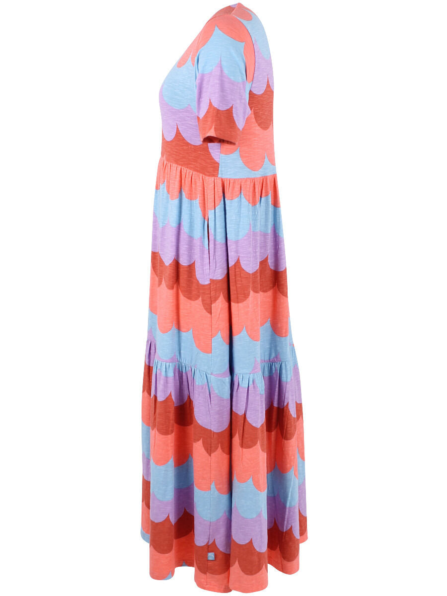 ORGANIC - Danemarkise Slub Jersey Dress Warm Rose/Coral PUFFY CLOUDS