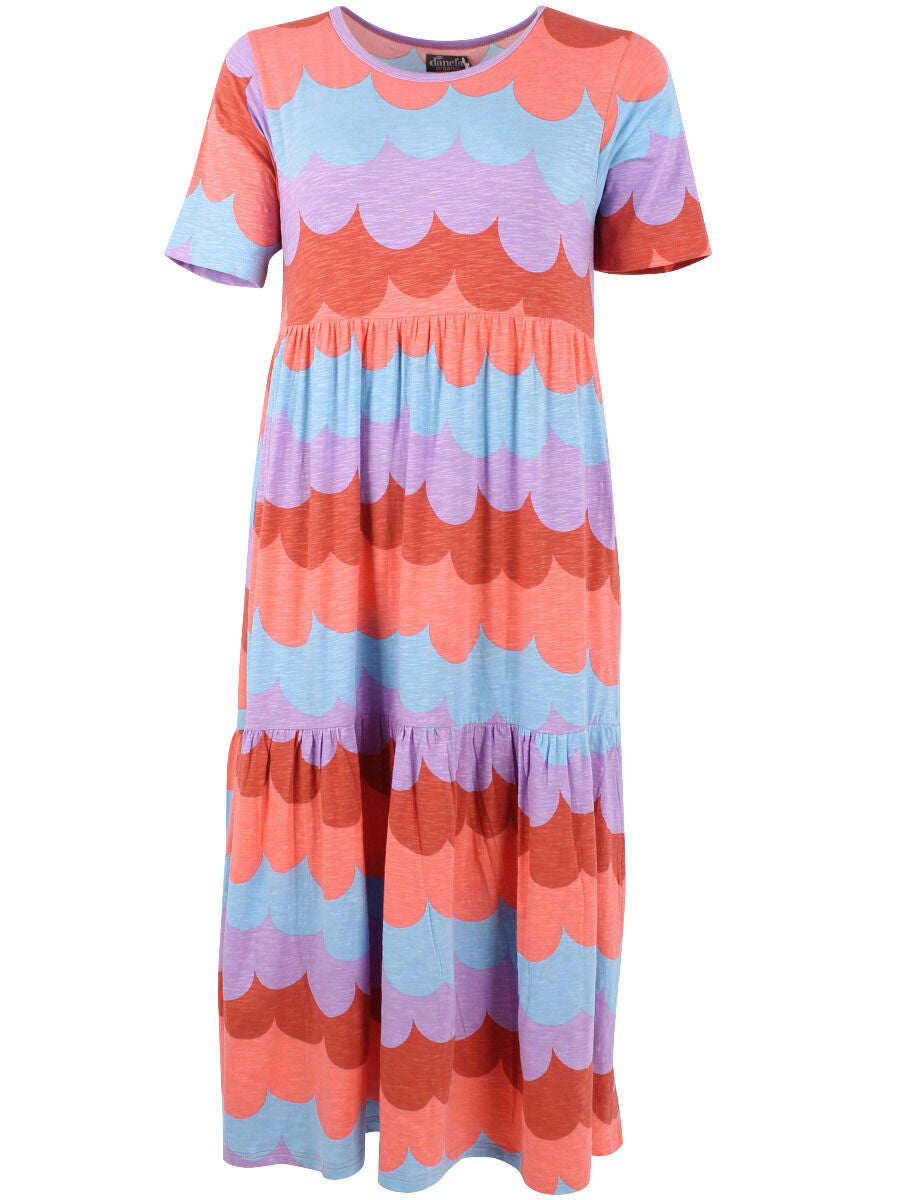 ORGANIC - Danemarkise Slub Jersey Dress Warm Rose/Coral PUFFY CLOUDS