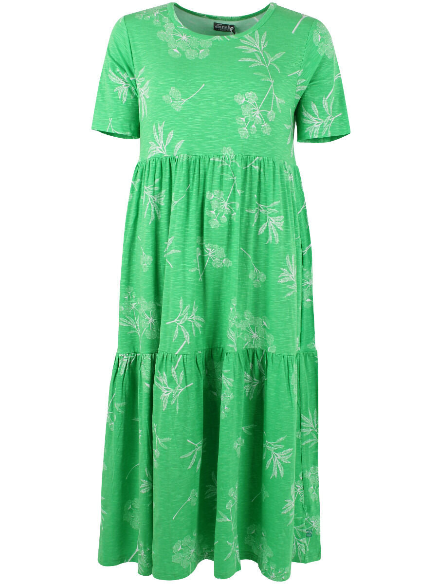 ORGANIC - Danemarkise Slub Jersey Dress Spring Green HEMLOCK