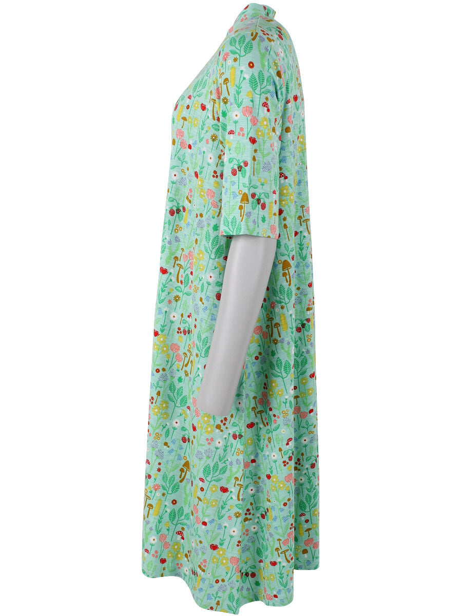 ORGANIC - Dananemone Viscose Slub Dress Foam BOTANICAL