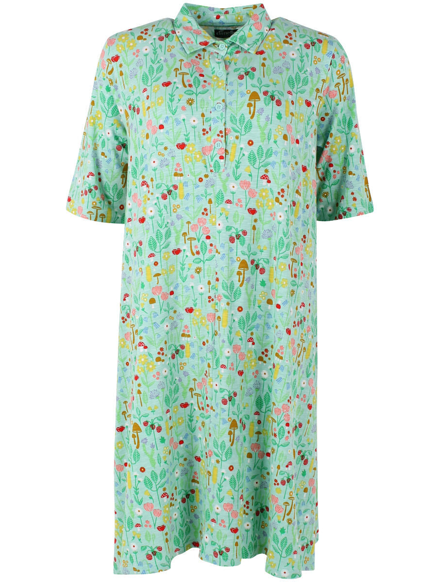 ORGANIC - Dananemone Viscose Slub Dress Foam BOTANICAL