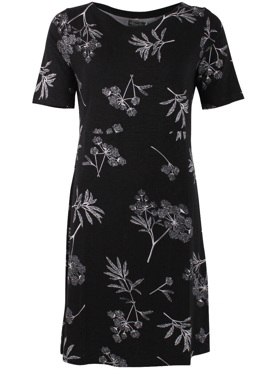 ORGANIC - Danedaffodil Slub Dress Black HEMLOCK