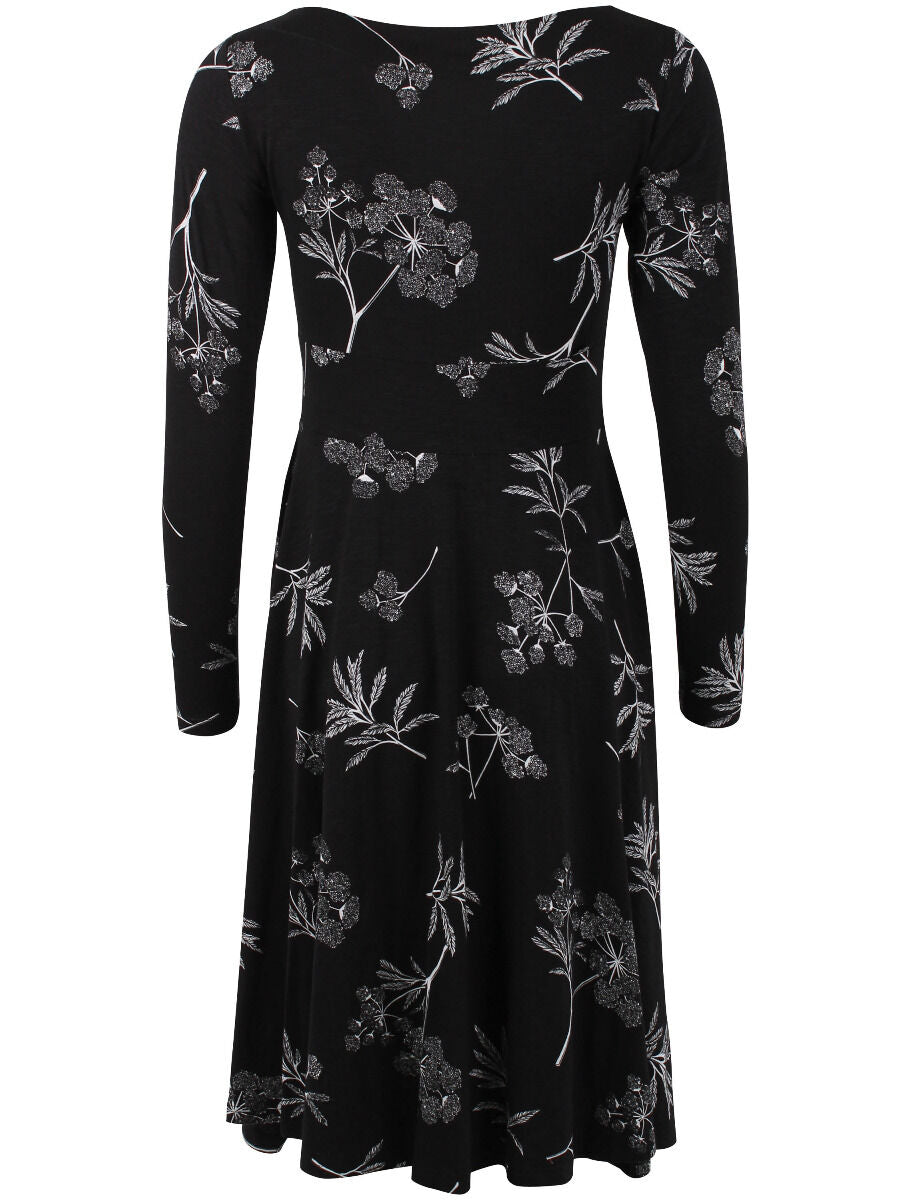 ORGANIC - Danesigrid Viscose Slub Dress Black HEMLOCK