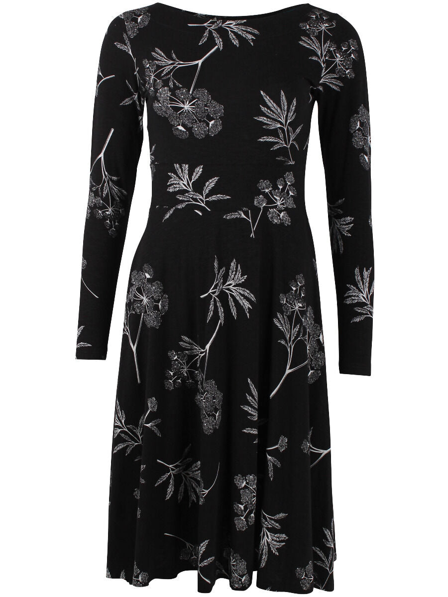 ORGANIC - Danesigrid Viscose Slub Dress Black HEMLOCK