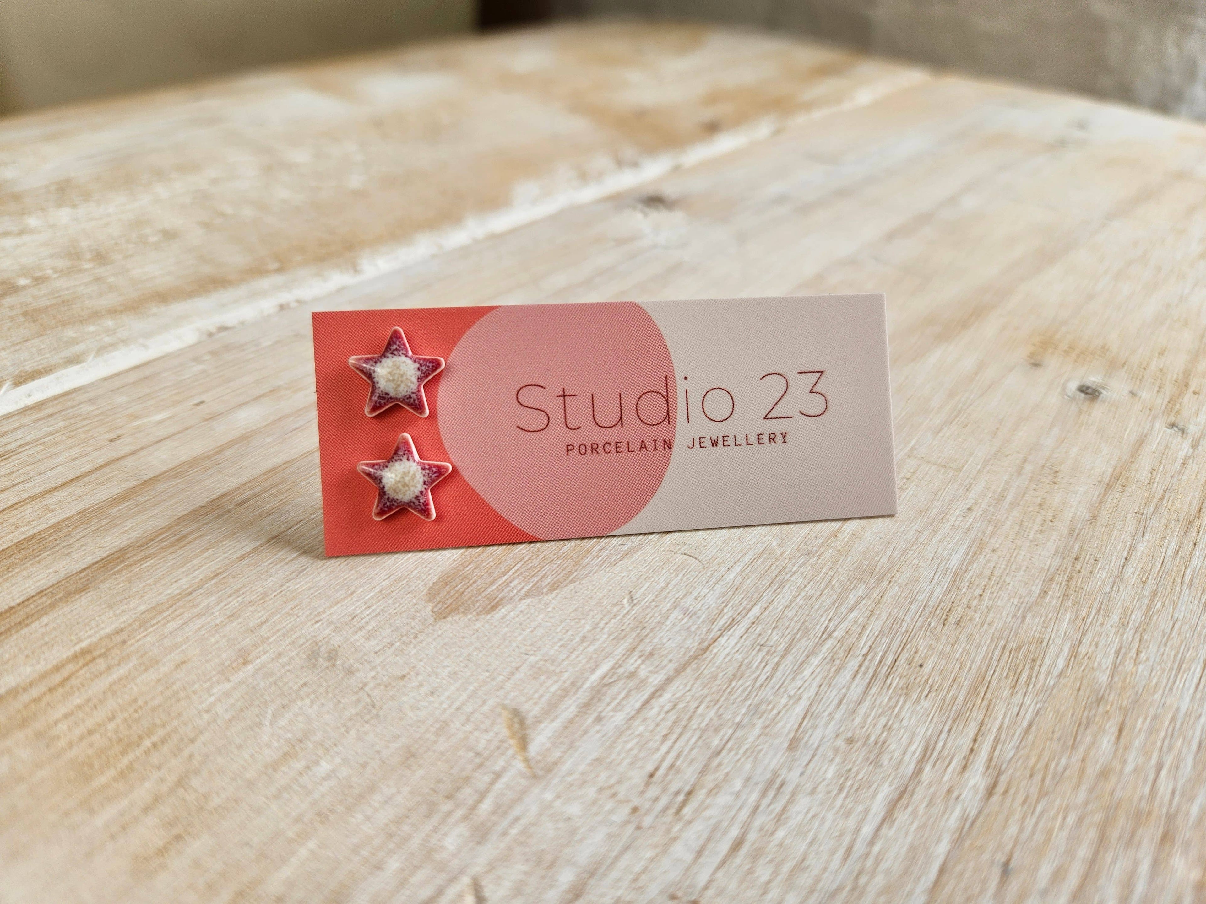Studio 23 Star Stud Earring Pair Orange